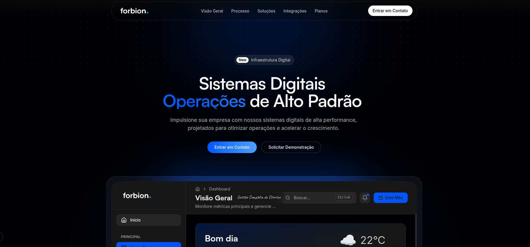 Forbion | Sistema de Gestão para Estética Automotiva